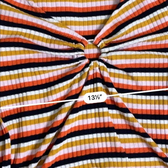 Topshop ribbed striped long sleeve top - Picture 3 of 4